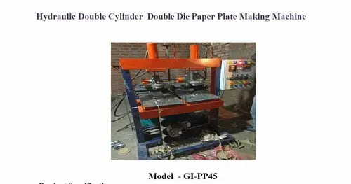 Paper Plate Machine supplied by Grow India